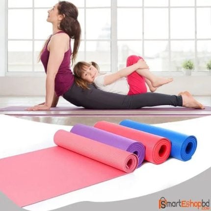 Yoga Mat 6 Feet × 3 Feet Purple TPE Gym Exercise Mat