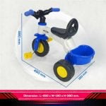 Royal Bike 3 Wheeler Tricycle – Blue | Safe & Durable Ride for Kids
