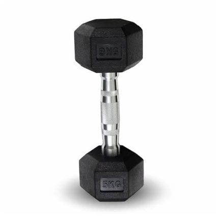 Rubber Hex Dumbbell Bangladesh 5Kg Single Premium Quality Black