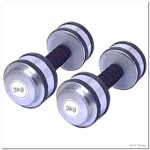 Sports House Dumbbell Silver Pair – 3kg