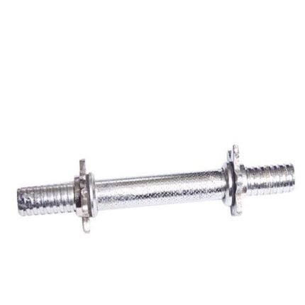 10-Inch Heavy Duty Chrome Dumbbell Bar (1 Piece) with Star-Lock Collars - Silver