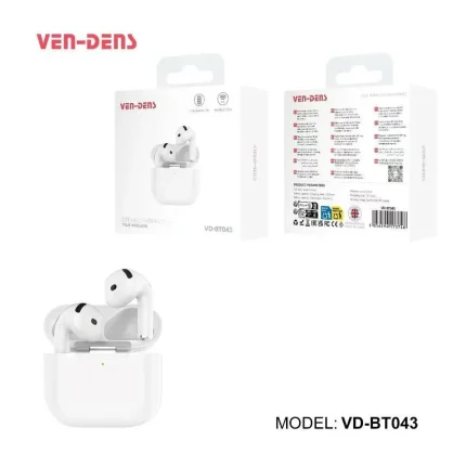 VenDens VD BT043 Earbuds Bangladesh Bluetooth 5.4 True Wireless Stereo